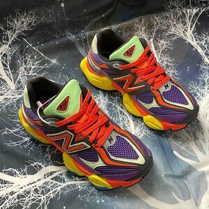 New Balance Mesh And Leather Sneakers Orange